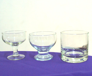 Copa de sidra, baso de wisky